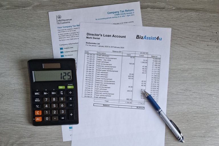 Directors Loan Account statement and CT600